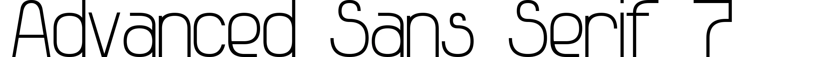 Advanced Sans Serif 7